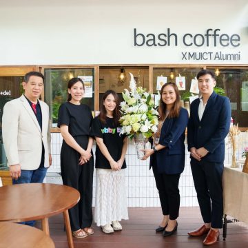 คณะ ICT ม.มหิดล (ICT Mahidol) เข้าร่วมพิธีเปิดร้านกาแฟ bash coffee X MUICT Alumni