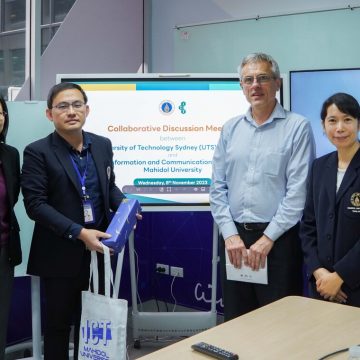 ICT Mahidol welcomed a delegate from the University of Technology Sydney (UTS), Australia, for a visit to discuss cooperation in research and postgraduate education